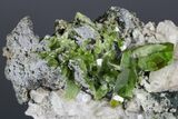 Green Titanite (Sphene), Calcite, and Muscovite - Pakistan #175084-5